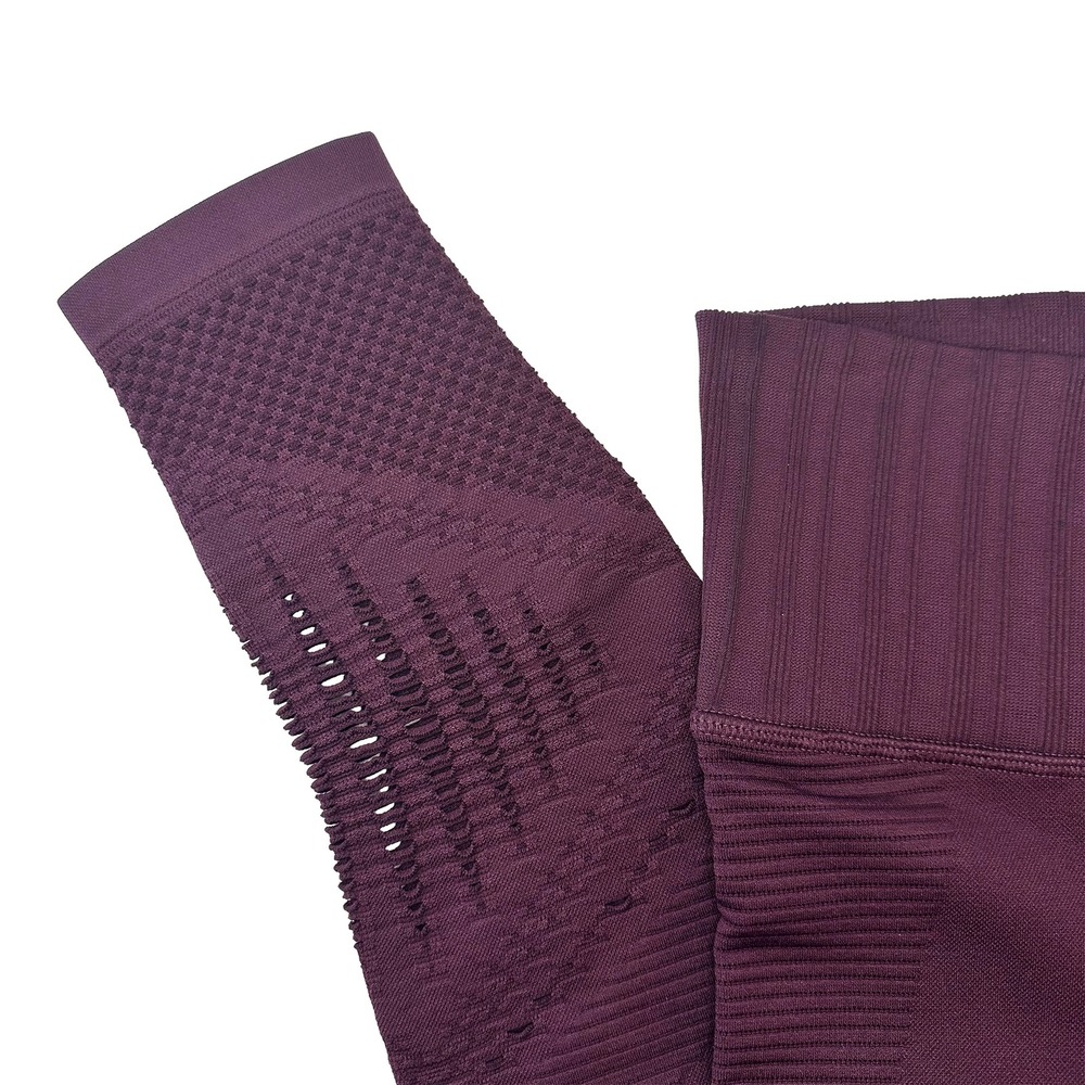 ATHLETA High Rise Mesh Cut Out Leggings • Small • maroon, burgundy - Picture 2 of 6